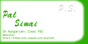 pal simai business card